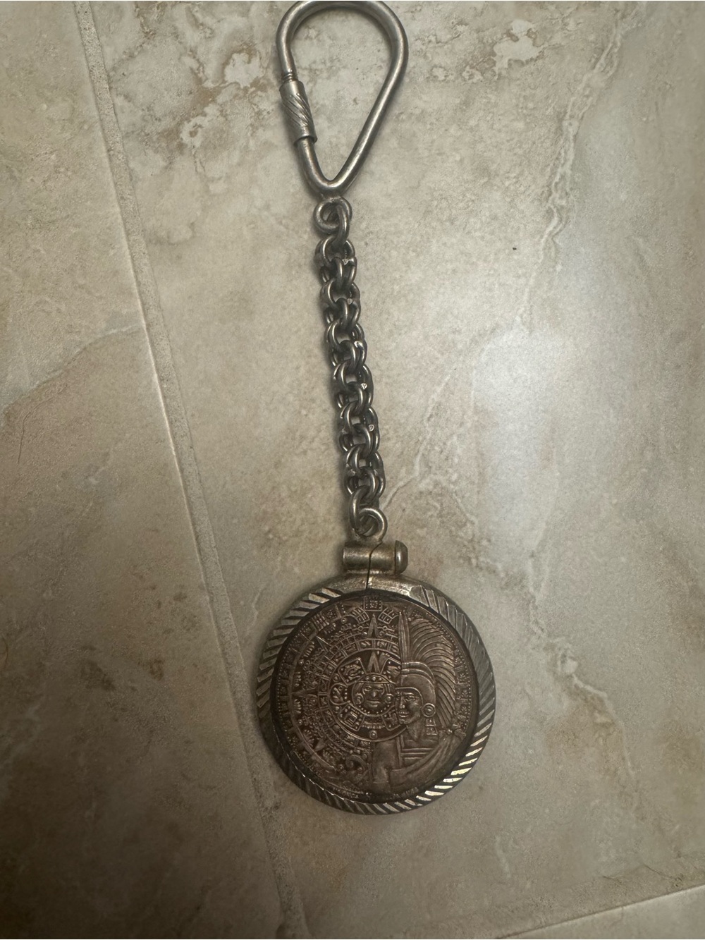 Rare Vintage Aztec coin Keychain